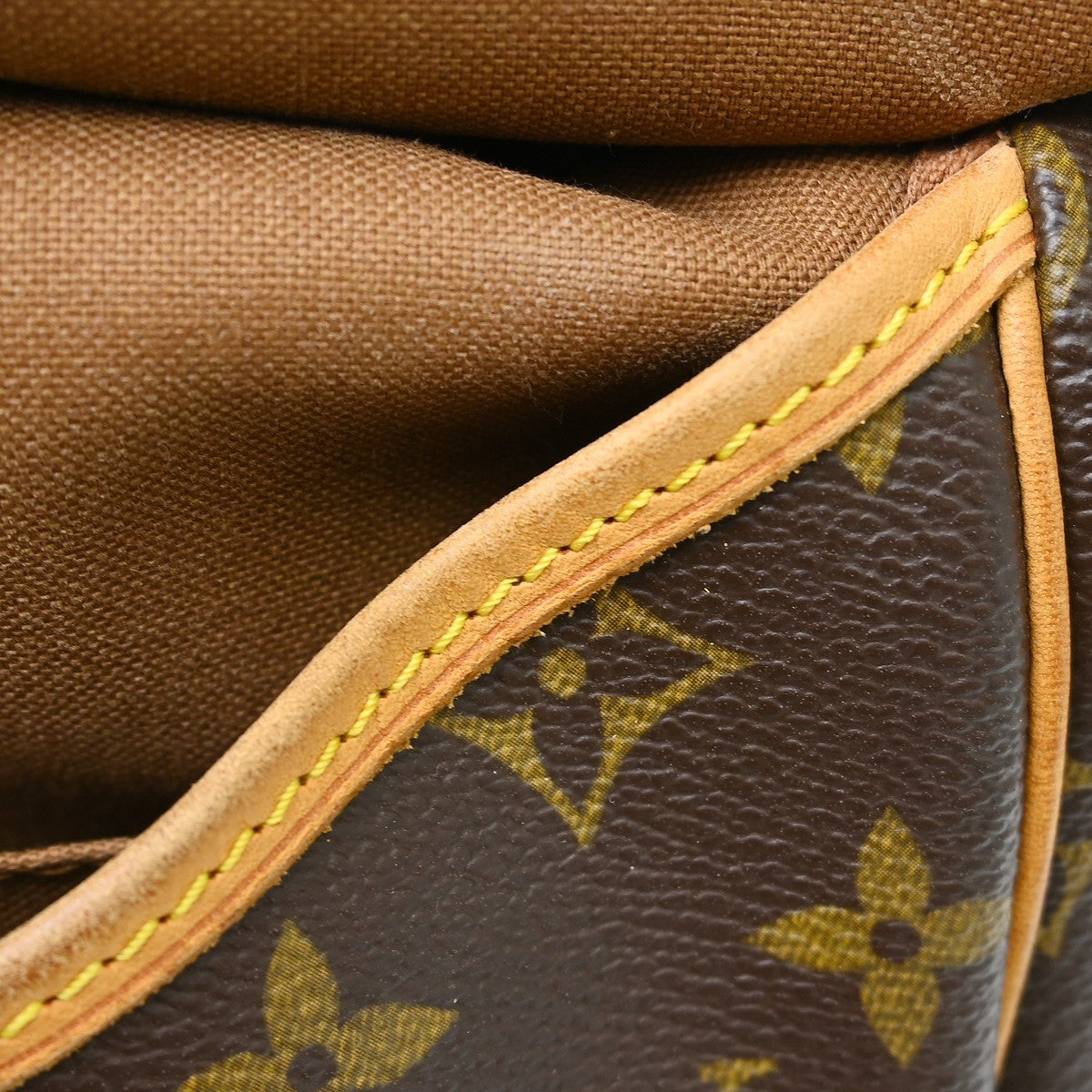 Louis Vuitton Saumur Handbag Monogram Canvas Brown Canvas Shoulder Bag Bag (Pre-Owned)