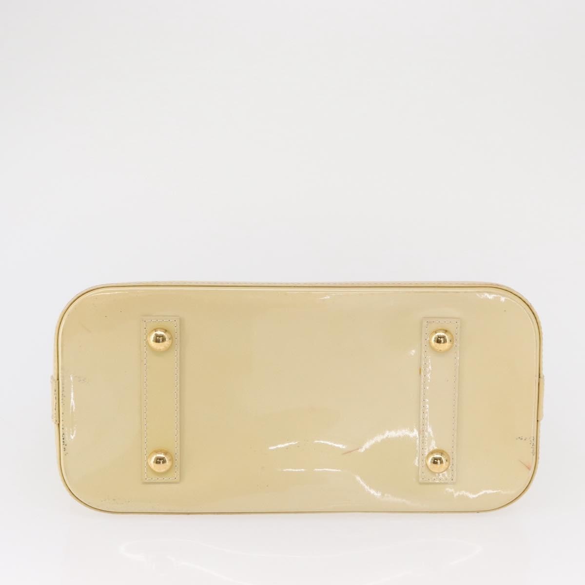 Louis Vuitton Alma Handbag Monogram Vernis Beige Patent_Leather Handbag (Pre-Owned)