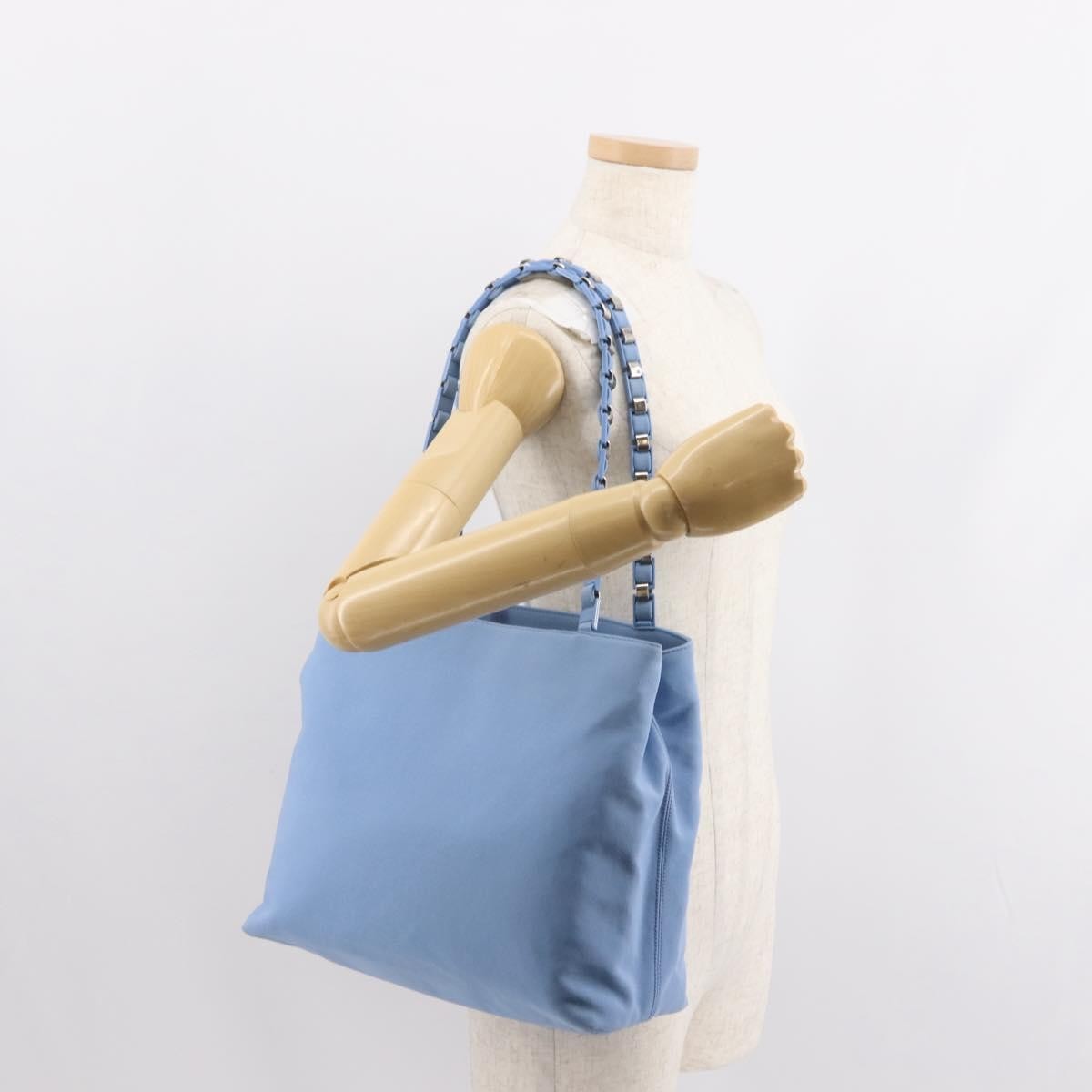 Salvatore Ferragamo Vala Tote Canvas Blue Canvas Tote Bag Bag (Pre-Owned)