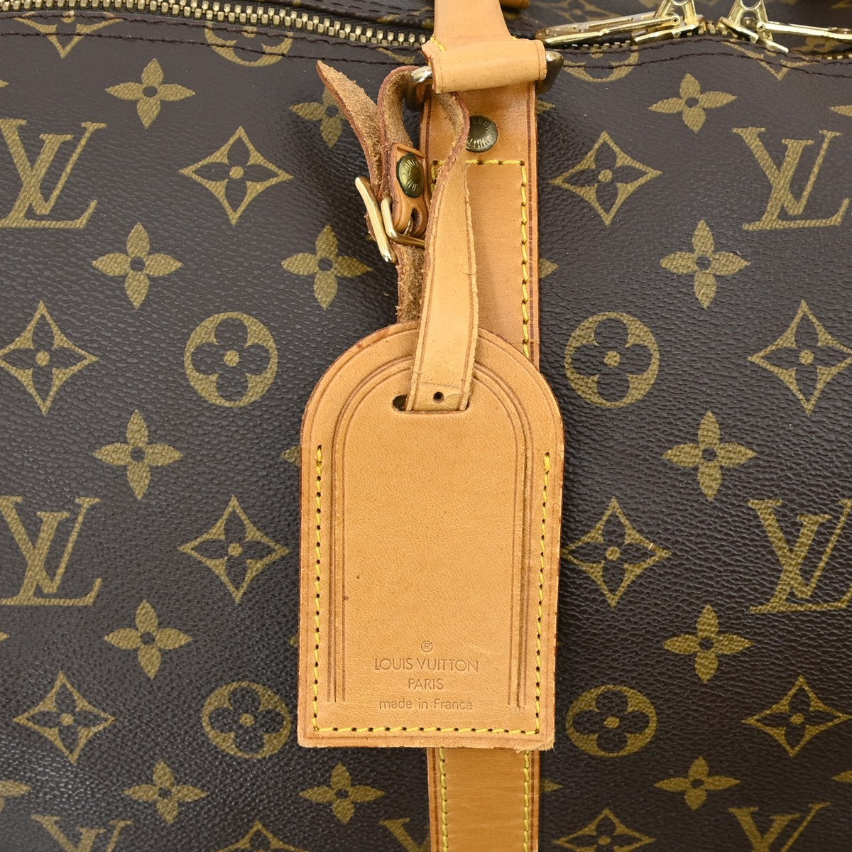 Louis Vuitton Keepall Bandouliere Bag Monogram Canvas Brown Canvas Travel Bag Bag (Pre-Owned)