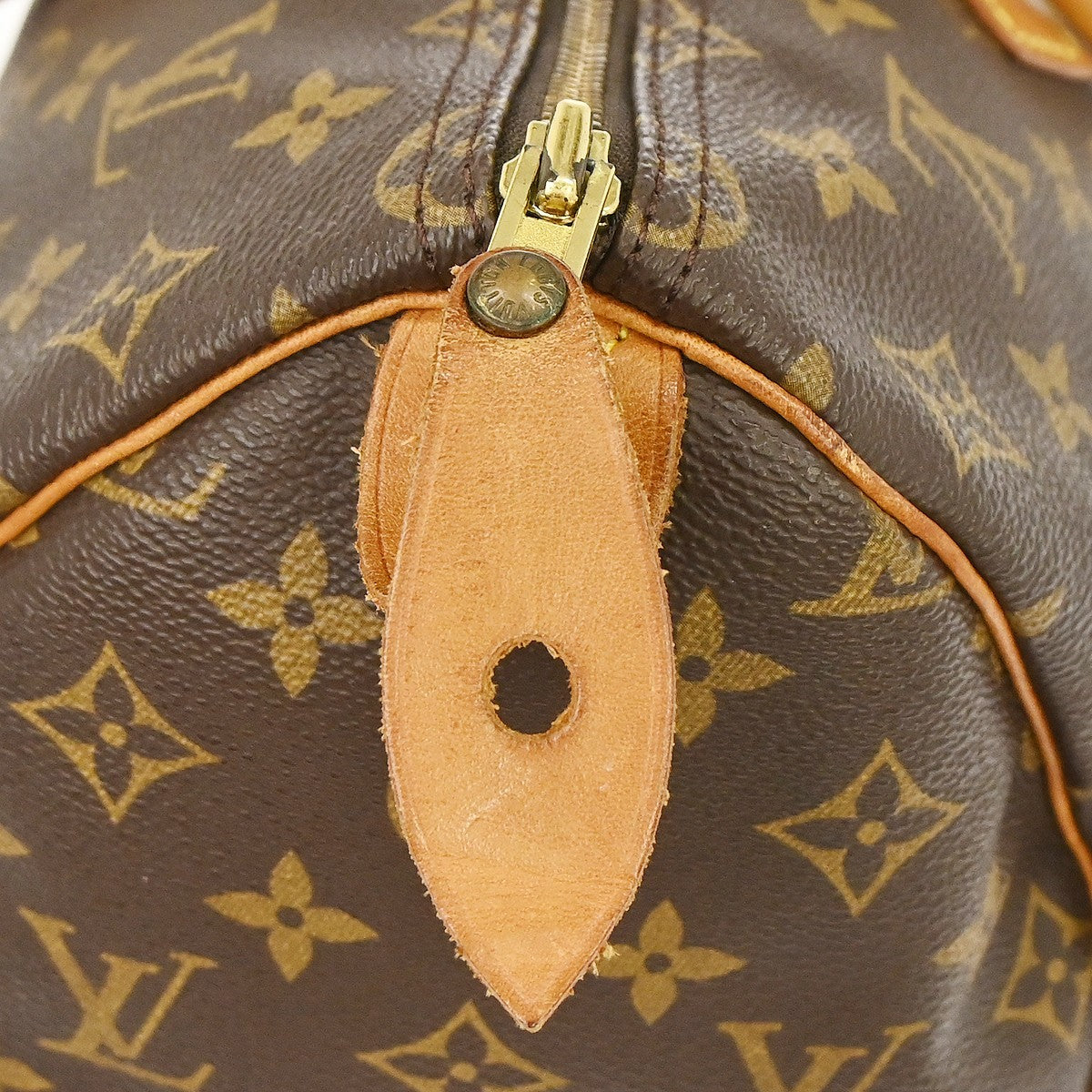 Louis Vuitton Speedy Handbag Monogram Canvas Brown Canvas Handbag (Pre-Owned)
