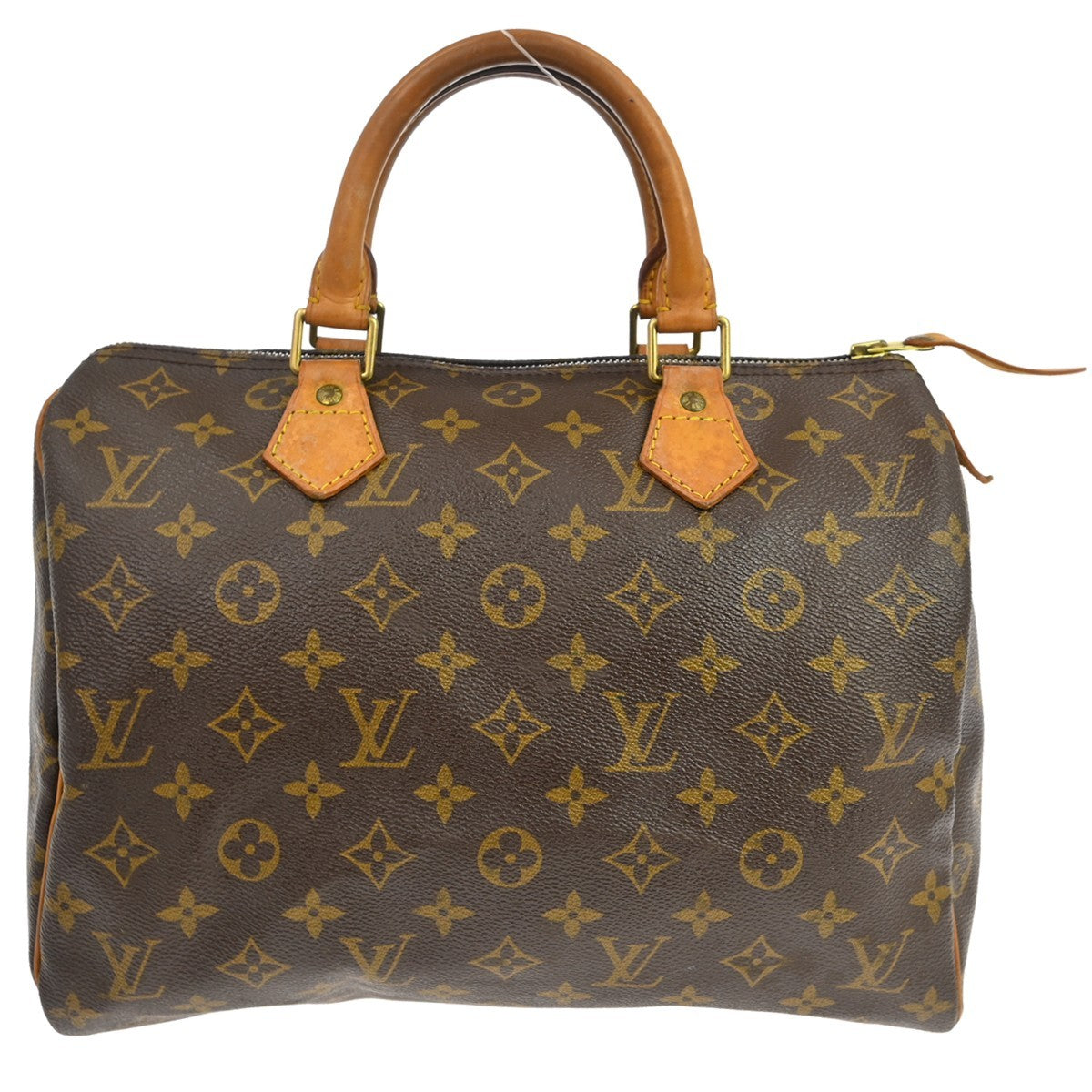 Louis Vuitton Speedy Handbag Monogram Canvas Brown Canvas Handbag (Pre-Owned)