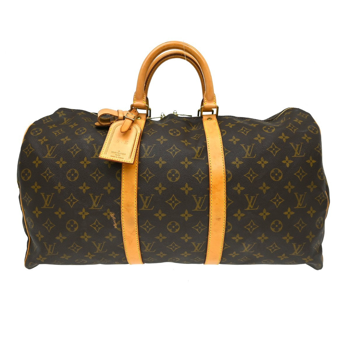 Louis Vuitton Keepall Bag Monogram Canvas Brown Canvas Travel Bag Bag (Pre-Owned)