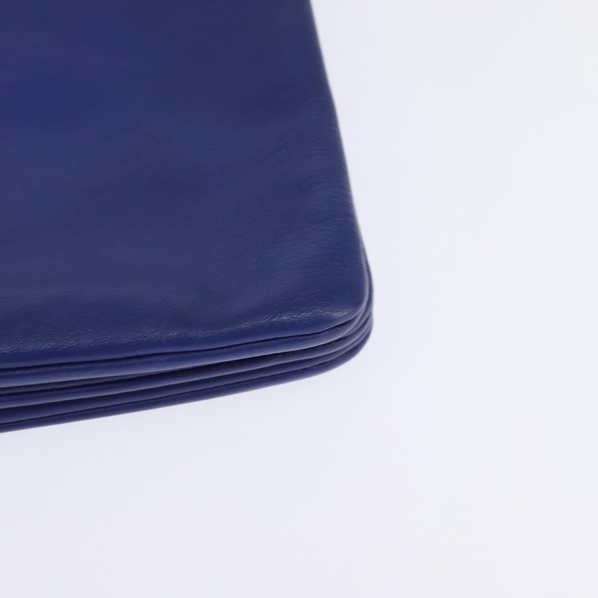 Celine Trio Crossbody Bag Leather Blue Leather Crossbody Bag Bag (Pre-Owned)