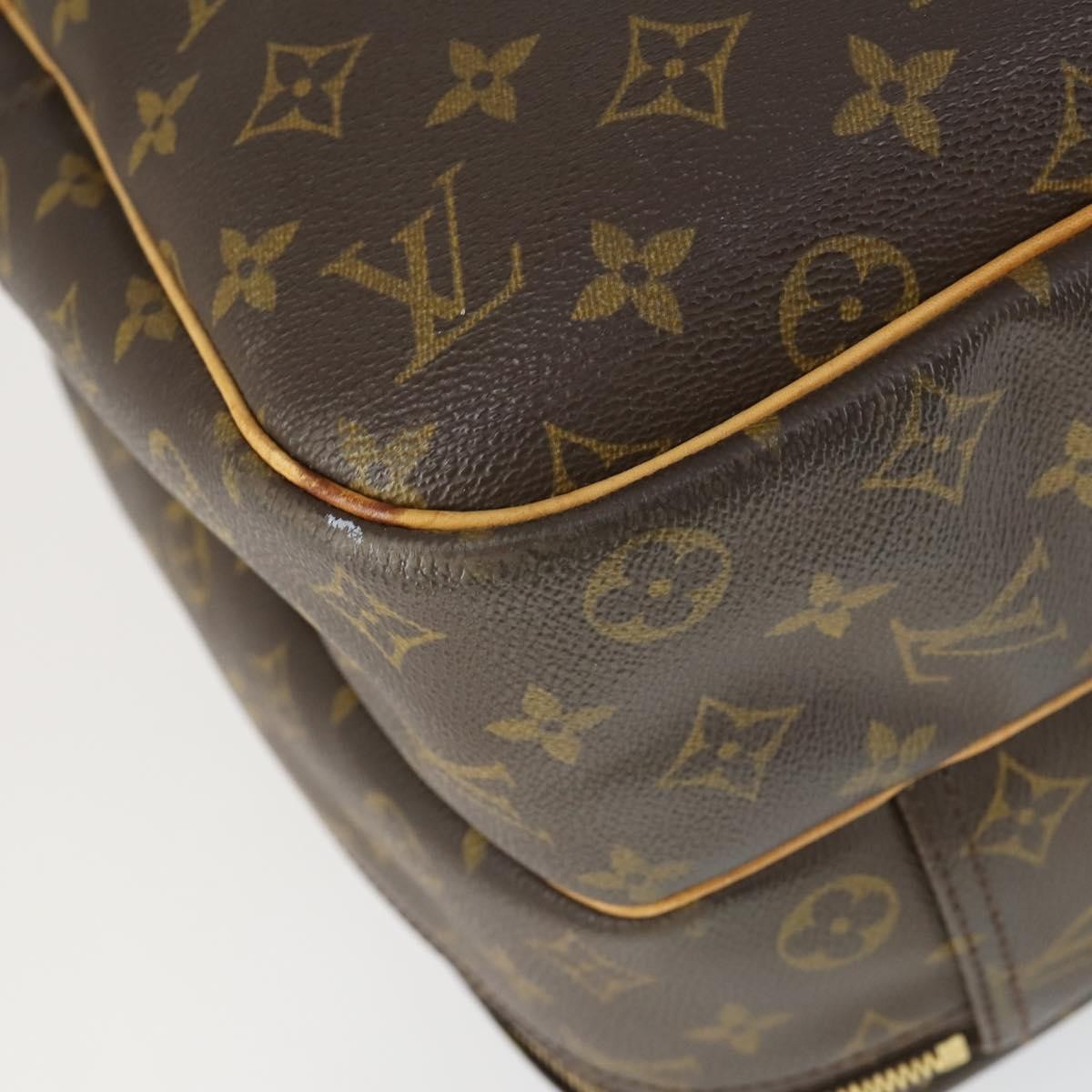 Louis Vuitton Alize Bag Monogram Canvas Brown Canvas Travel Bag Bag (Pre-Owned)