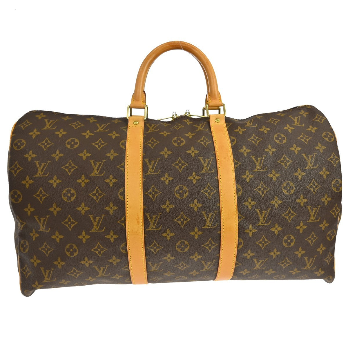 Louis Vuitton Keepall Bag Monogram Canvas Brown Canvas Travel Bag Bag (Pre-Owned)