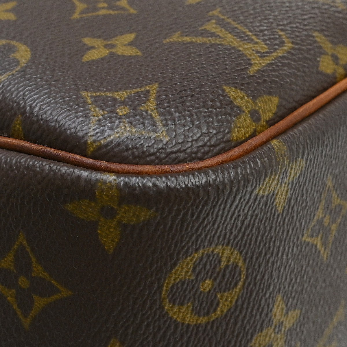 Louis Vuitton Deauville Handbag Monogram Canvas Brown Canvas Handbag (Pre-Owned)