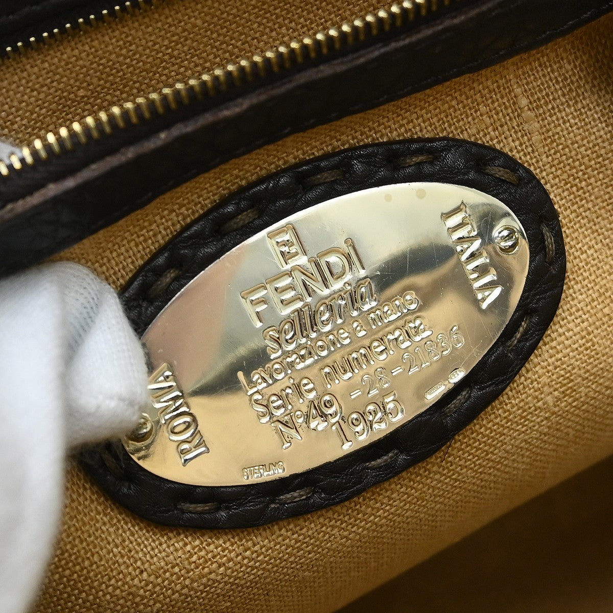 Fendi Selleria Frame Doctor Bag Leather Brown Leather Handbag (Pre-Owned)