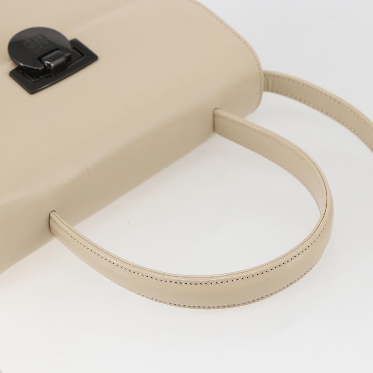 Givenchy Vintage 4G Handbag Leather Beige Leather Handbag (Pre-Owned)