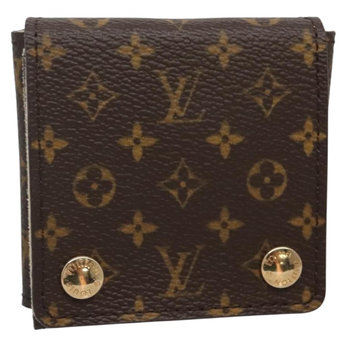 Louis Vuitton Case Jewelry Box Canvas Brown Canvas Wallets Accessory (Pre-Owned)
