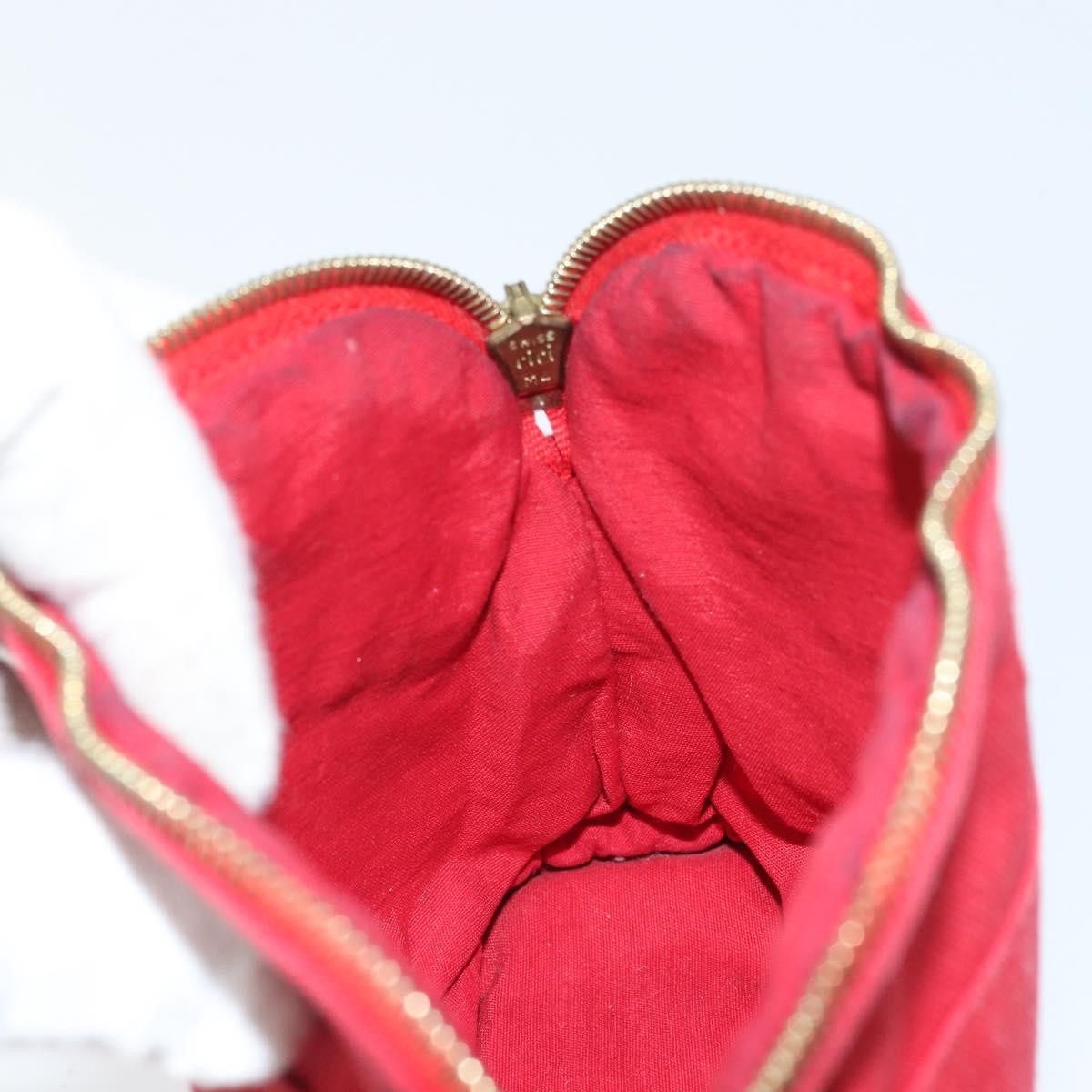 Hermes Bolide Travel Pouch Canvas Red Canvas Clutche & Pouche Bag (Pre-Owned)