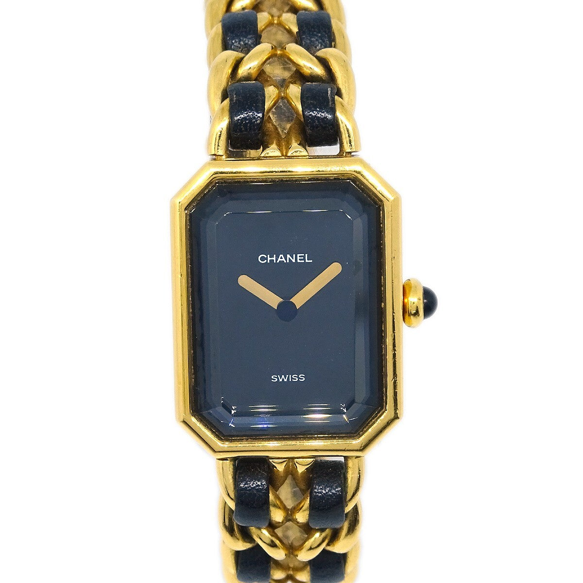 Chanel Premiere Rock Quartz Watch Plated Metal And Leather Watch (Pre-Owned)