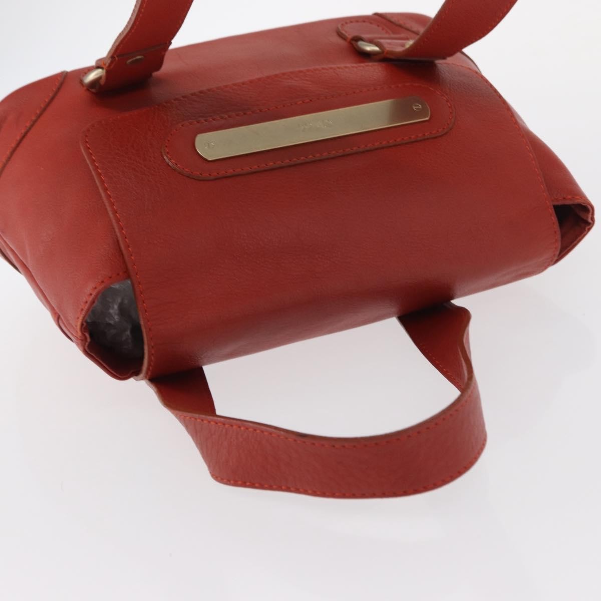 Chloe Vintage Handbag Leather Red Leather Handbag (Pre-Owned)