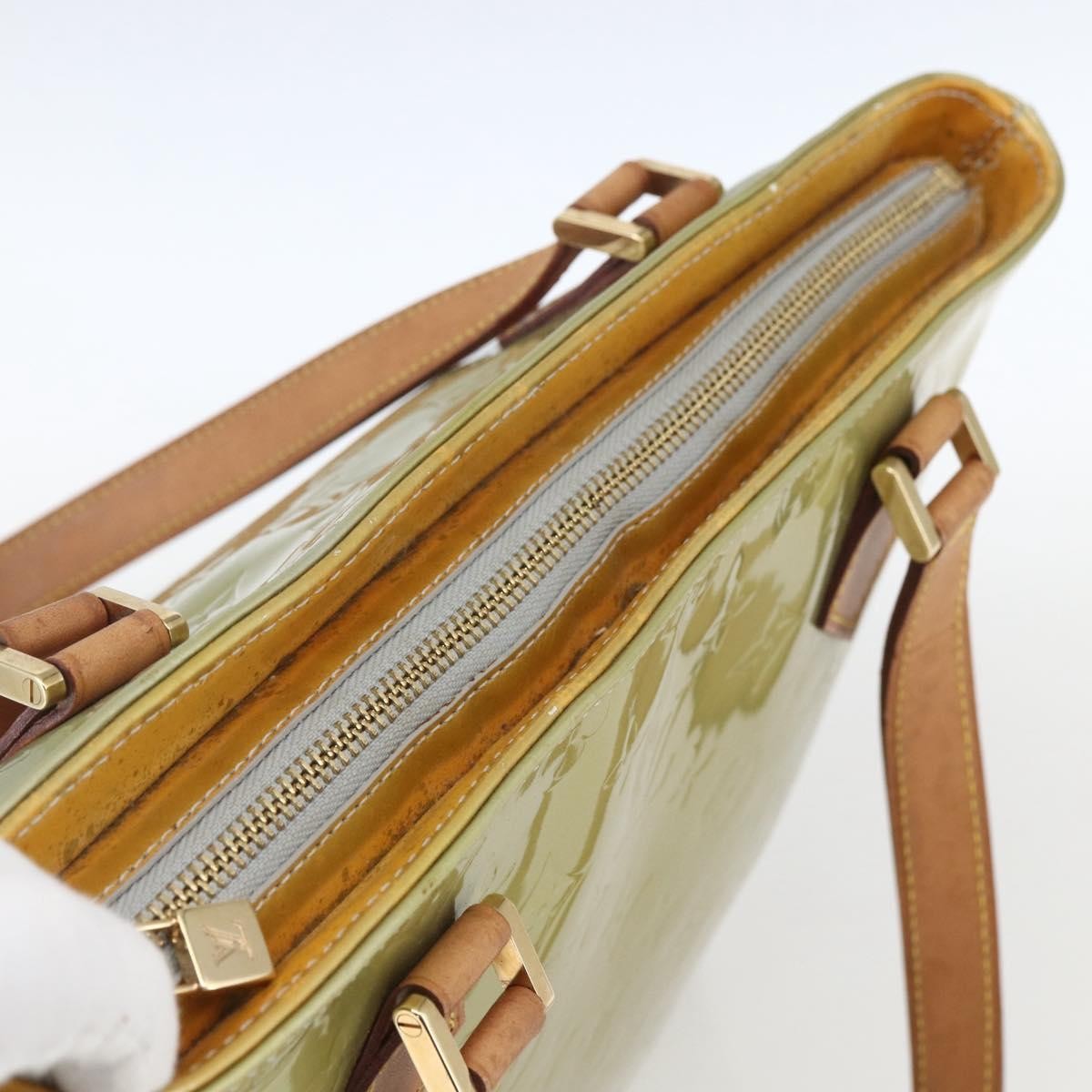 Louis Vuitton Houston Handbag Monogram Vernis Green Patent_Leather Tote Bag Bag (Pre-Owned)