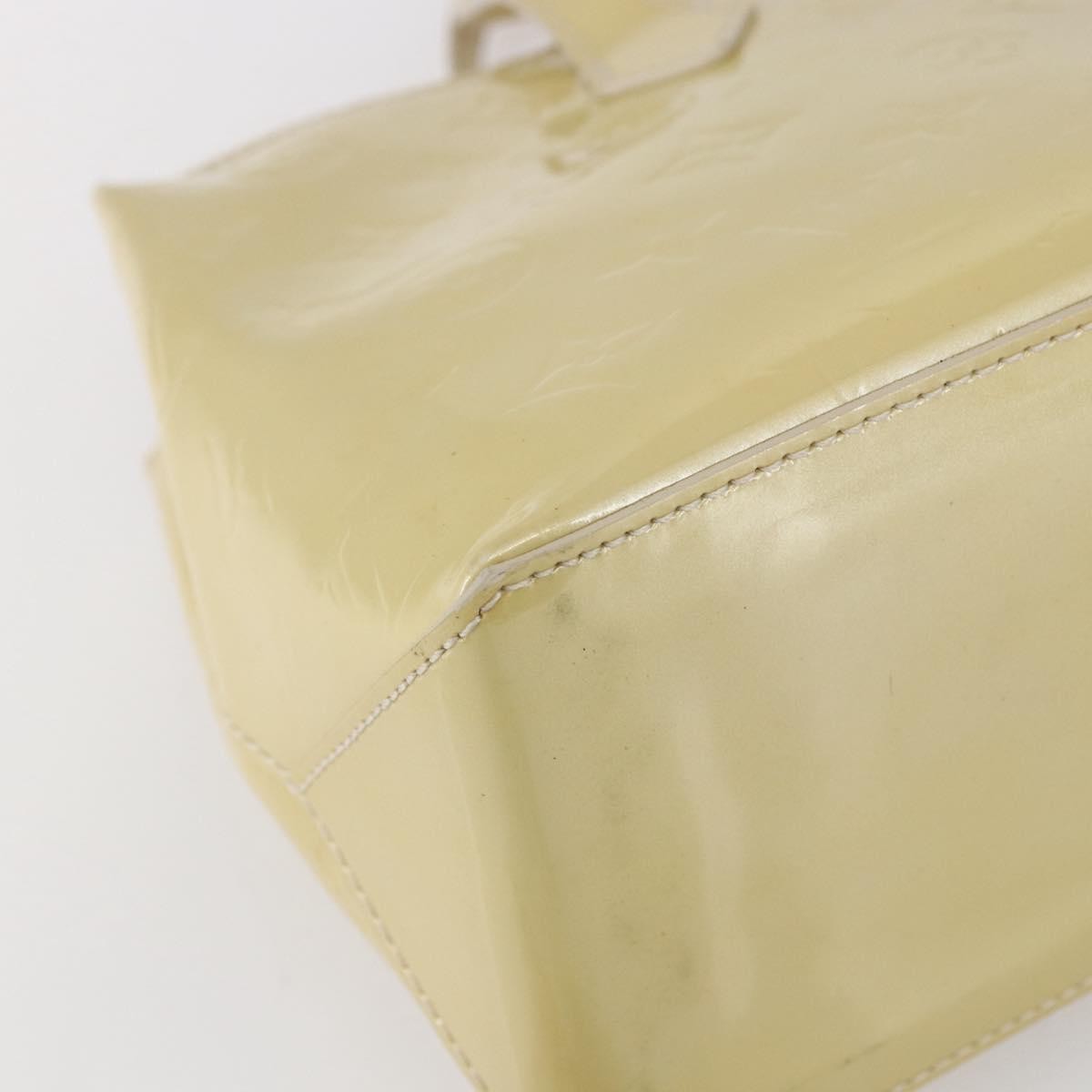 Louis Vuitton Wilshire Handbag Monogram Vernis Beige Patent_Leather Handbag (Pre-Owned)