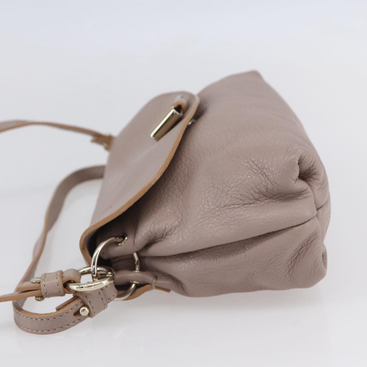 Chloe Lily Shoulder Bag Leather Pink Leather Shoulder Bag Bag (Pre-Owned)