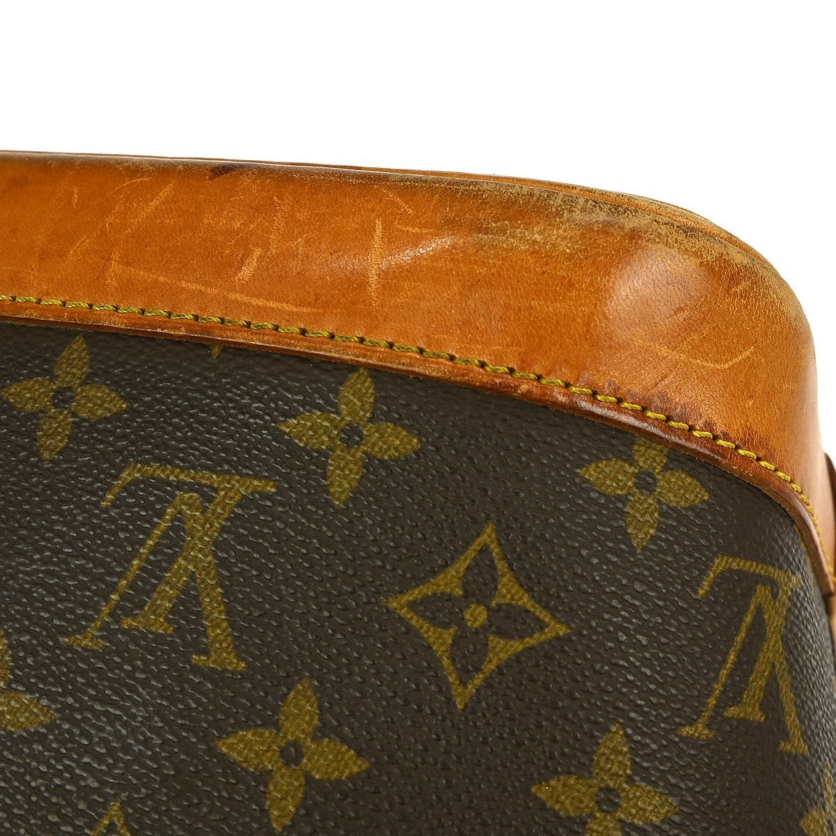 Louis Vuitton Alma Handbag Monogram Canvas Brown Canvas Handbag (Pre-Owned)