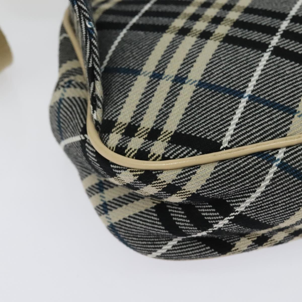 Burberry Waist Bag Vintage Check Canvas Blue Canvas Shoulder Bag Bag (Pre-Owned)