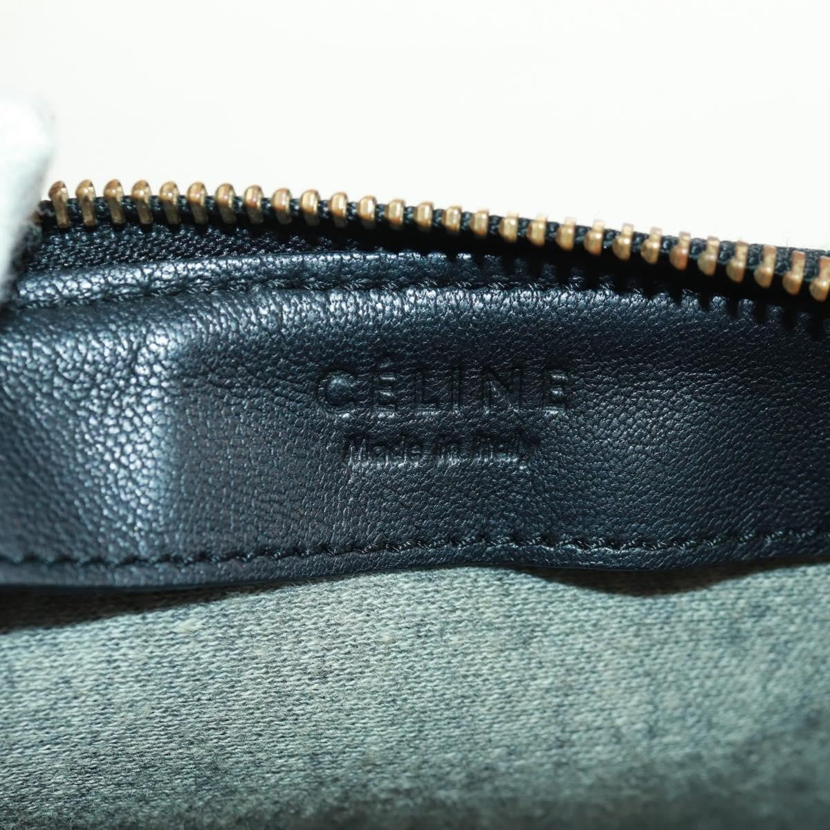 Celine Trio Crossbody Bag Tweed Green Tweed Shoulder Bag Bag (Pre-Owned)
