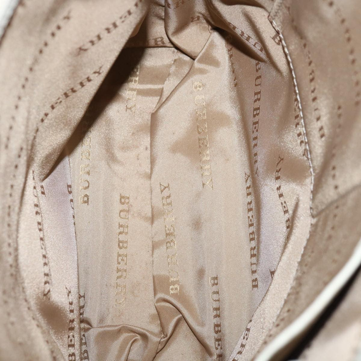 Burberry Nova Check Shoulder Bag Canvas Beige Canvas Shoulder Bag Bag (Pre-Owned)