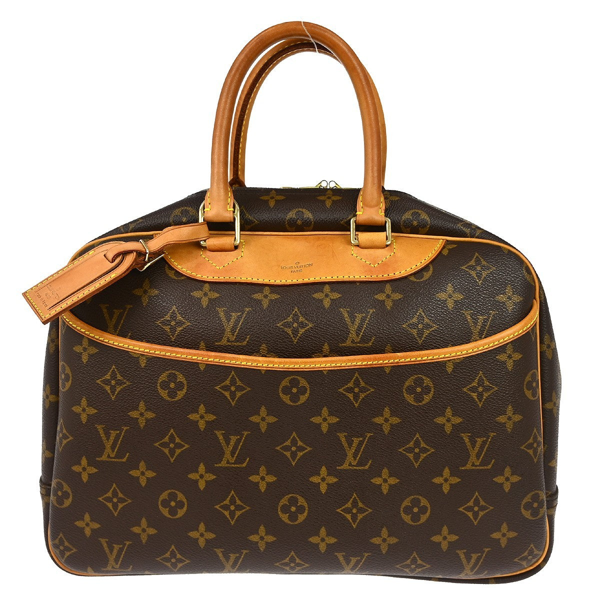 Louis Vuitton Deauville Handbag Monogram Canvas Brown Canvas Handbag (Pre-Owned)