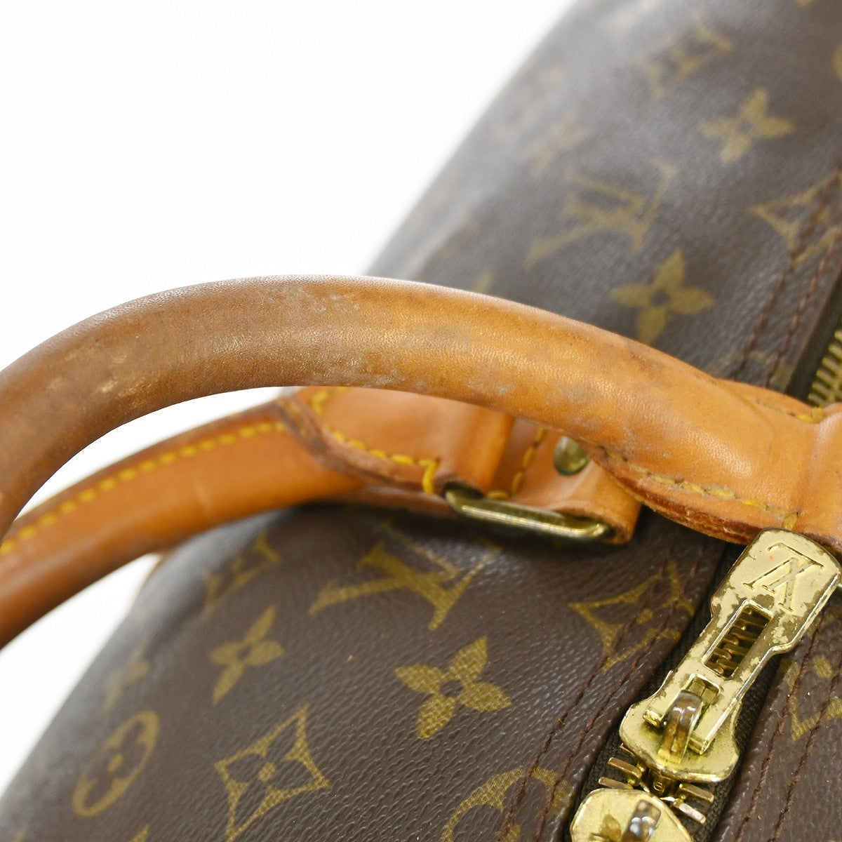 Louis Vuitton Keepall Bag Monogram Canvas Brown Canvas Travel Bag Bag (Pre-Owned)
