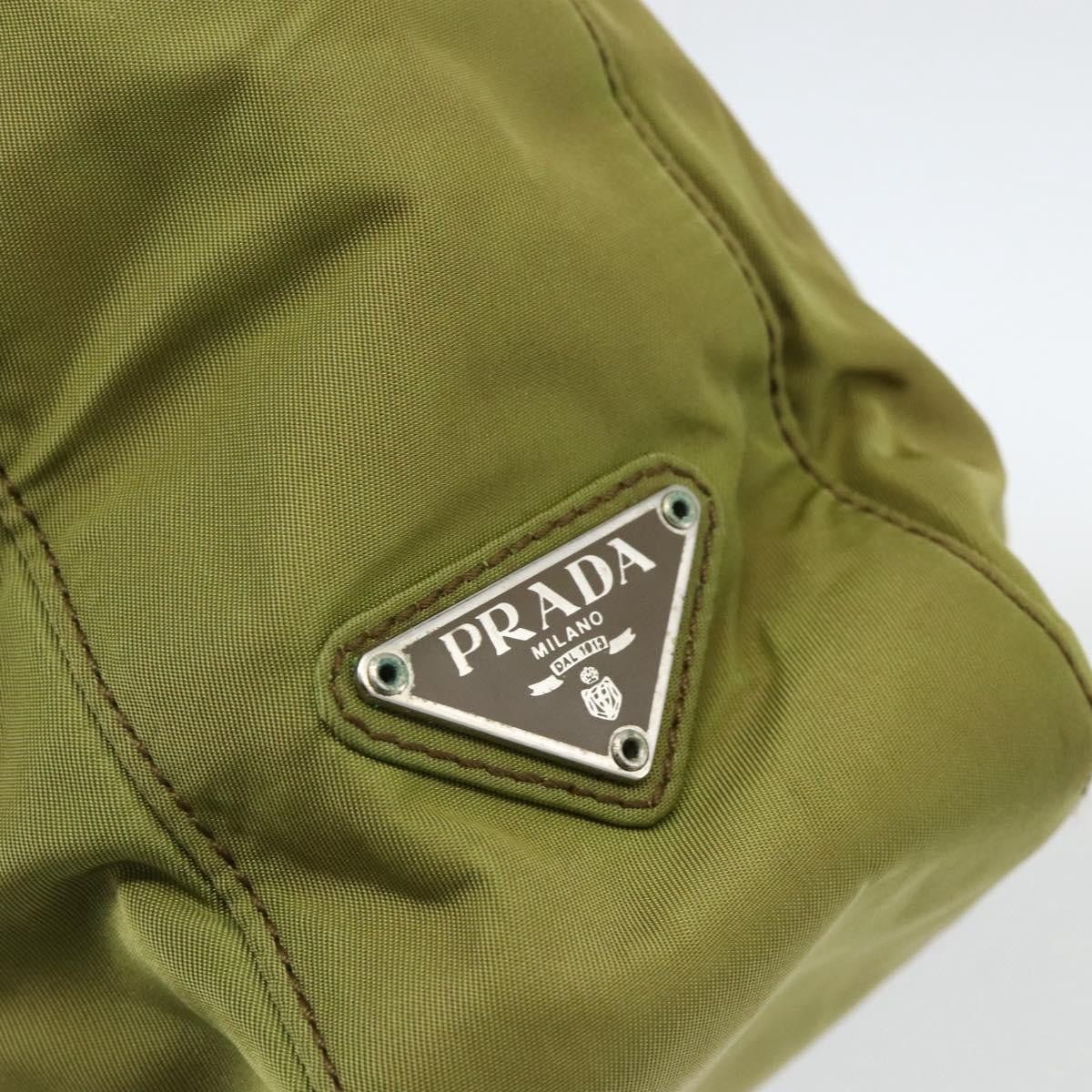 Prada Vintage Tote Tessuto Khaki Nylon Tote Bag Bag (Pre-Owned)