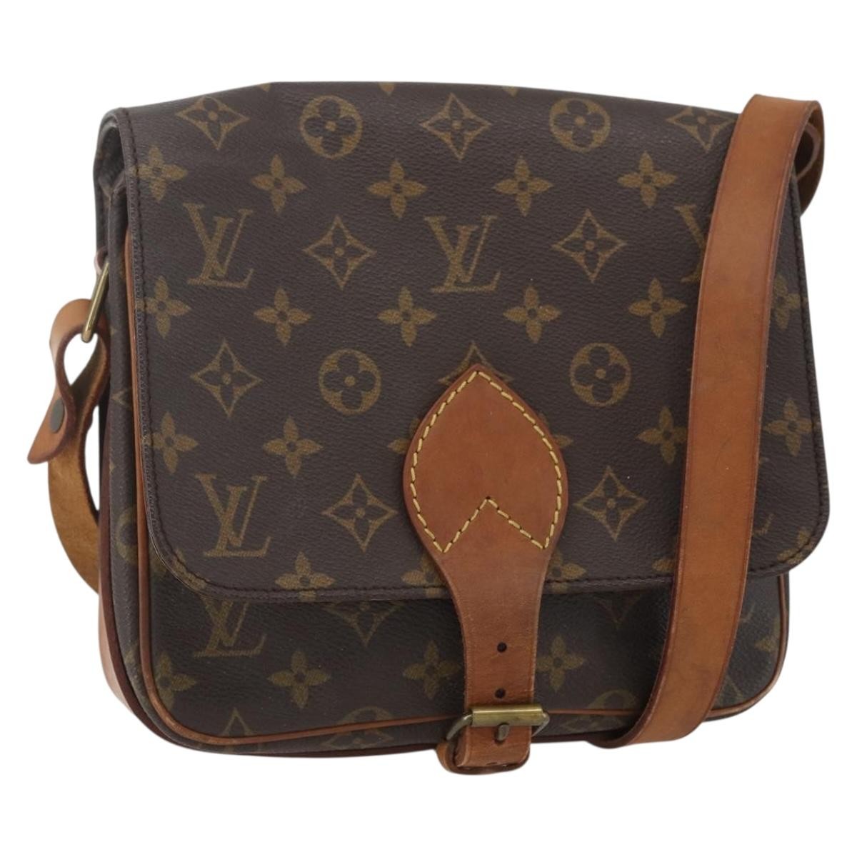 Louis Vuitton Cartouchiere Handbag Monogram Canvas Brown Canvas Shoulder Bag Bag (Pre-Owned)