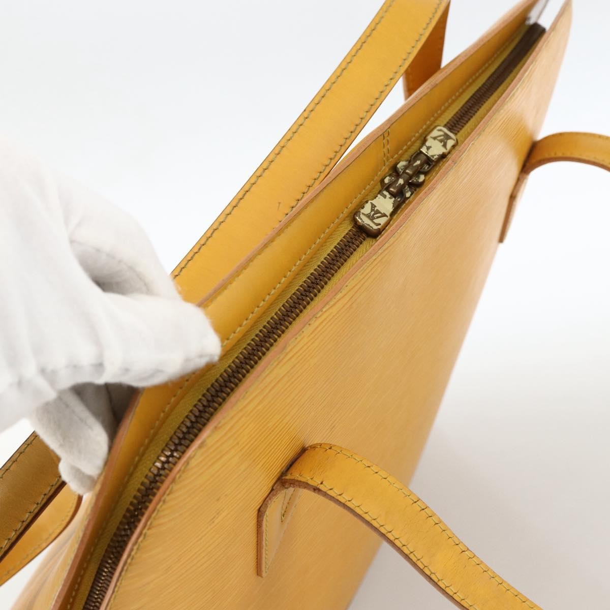Louis Vuitton Lussac Handbag Epi Leather Yellow Leather Shoulder Bag Bag (Pre-Owned)