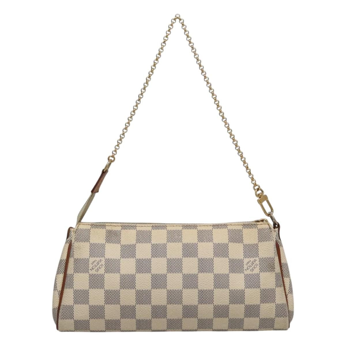 Louis Vuitton Eva Handbag Damier White Canvas Shoulder Bag Bag (Pre-Owned)
