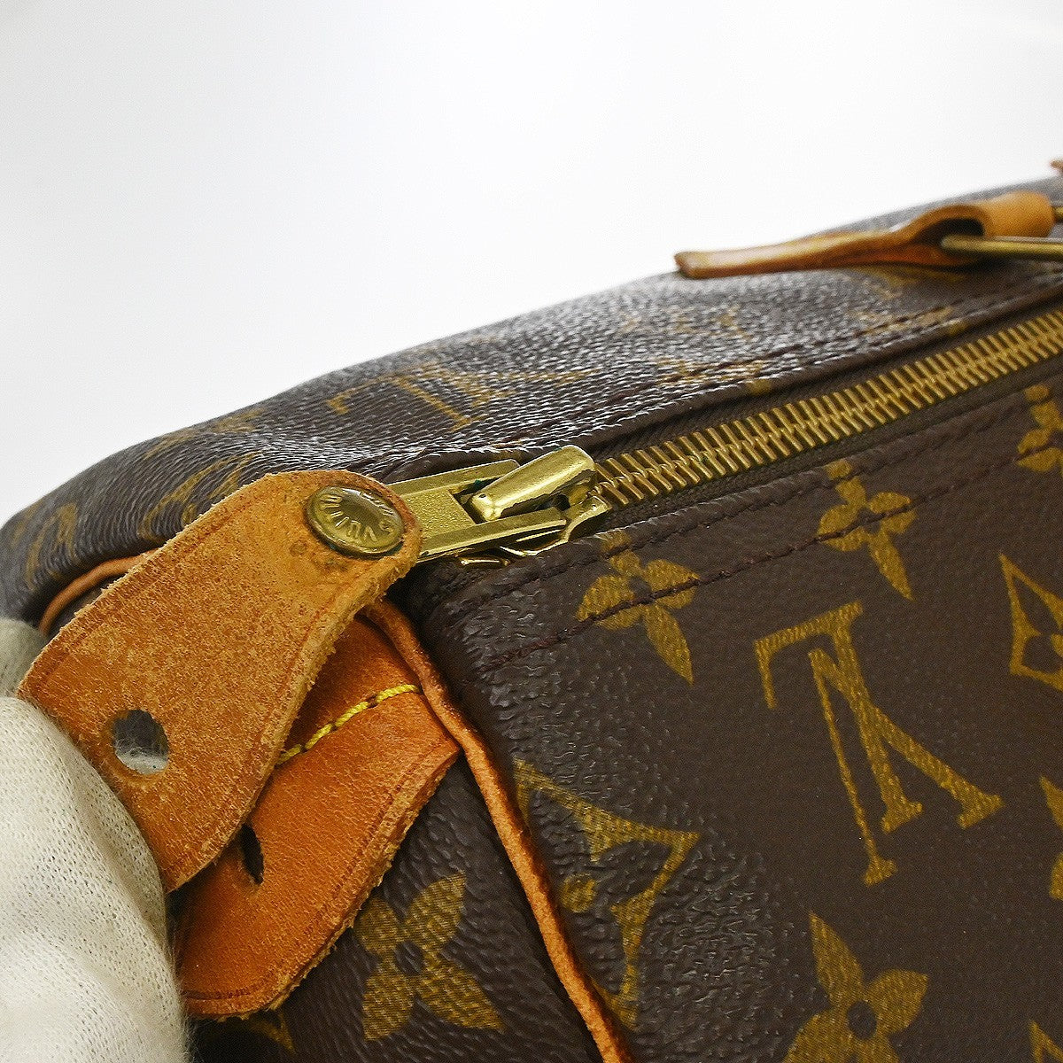 Louis Vuitton Speedy Handbag Monogram Canvas Brown Canvas Handbag (Pre-Owned)