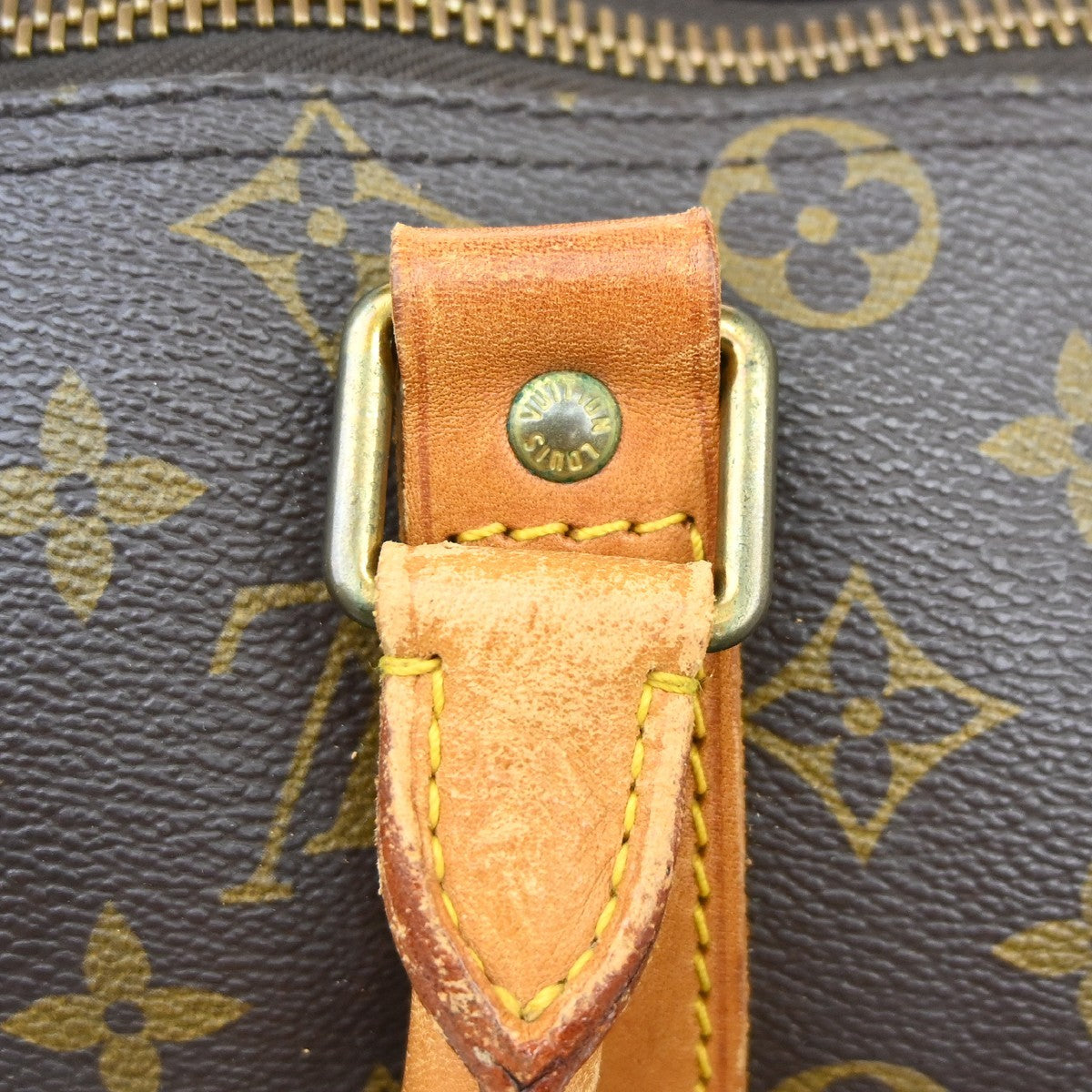 Louis Vuitton Keepall Bag Monogram Canvas Brown Canvas Travel Bag Bag (Pre-Owned)