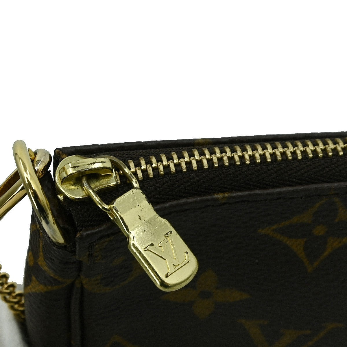 Louis Vuitton Mini Pochette Accessoires Canvas Brown Canvas Clutche & Pouche Bag (Pre-Owned)