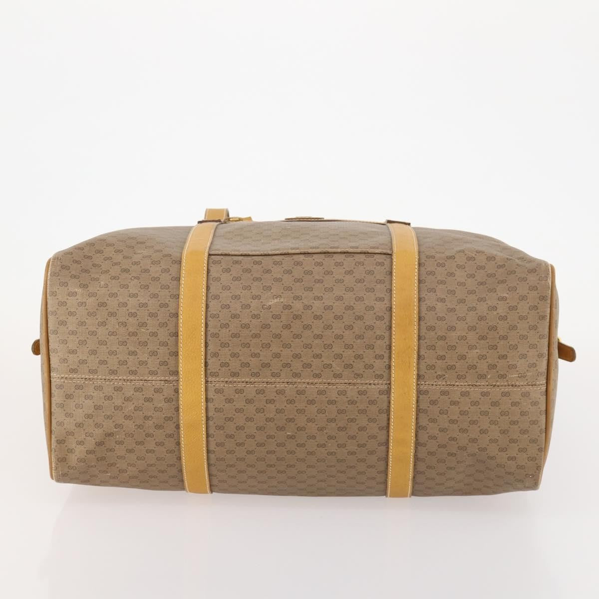 Gucci Vintage Travel Bag Gg Canvas Beige Pvc Travel Bag Bag (Pre-Owned)