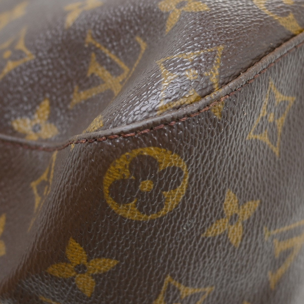 Louis Vuitton Monogram Looping Handbag Monogram Canvas Brown Canvas Shoulder Bag Bag (Pre-Owned)
