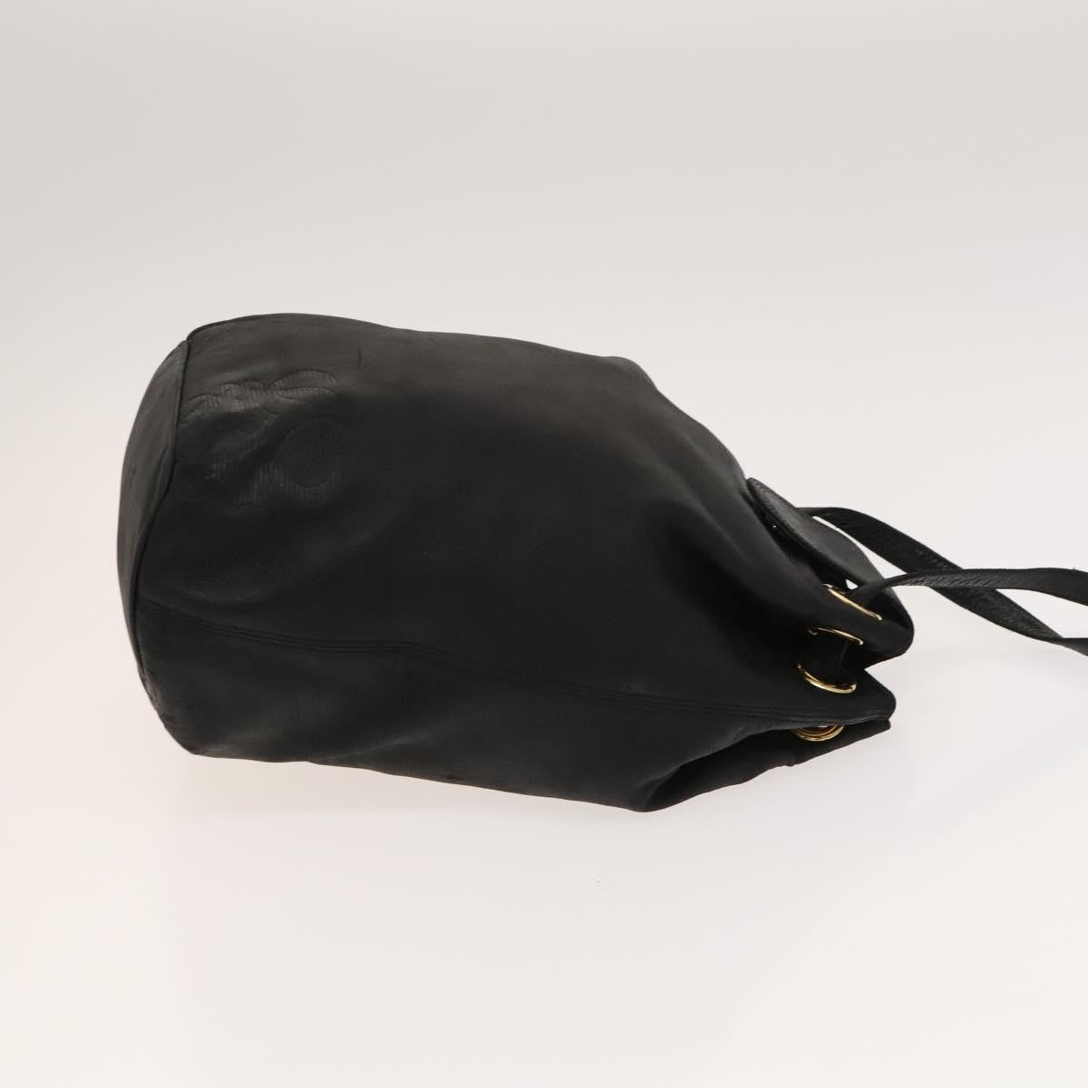 Loewe Anagram Shoulder Bag Leather Black Leather Shoulder Bag Bag (Pre-Owned)