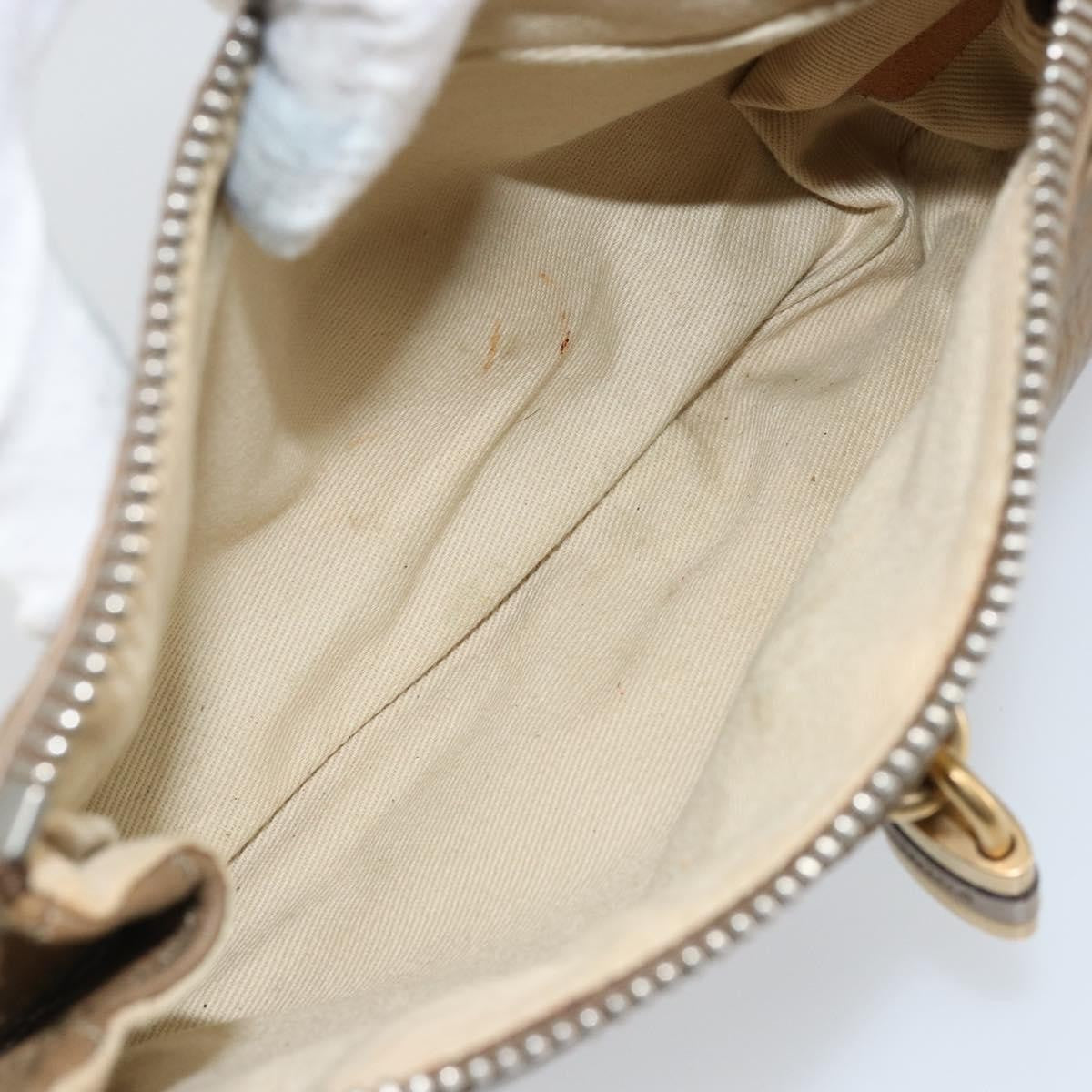 Chloe Paddington Pouch Leather Beige Leather Bag (Pre-Owned)