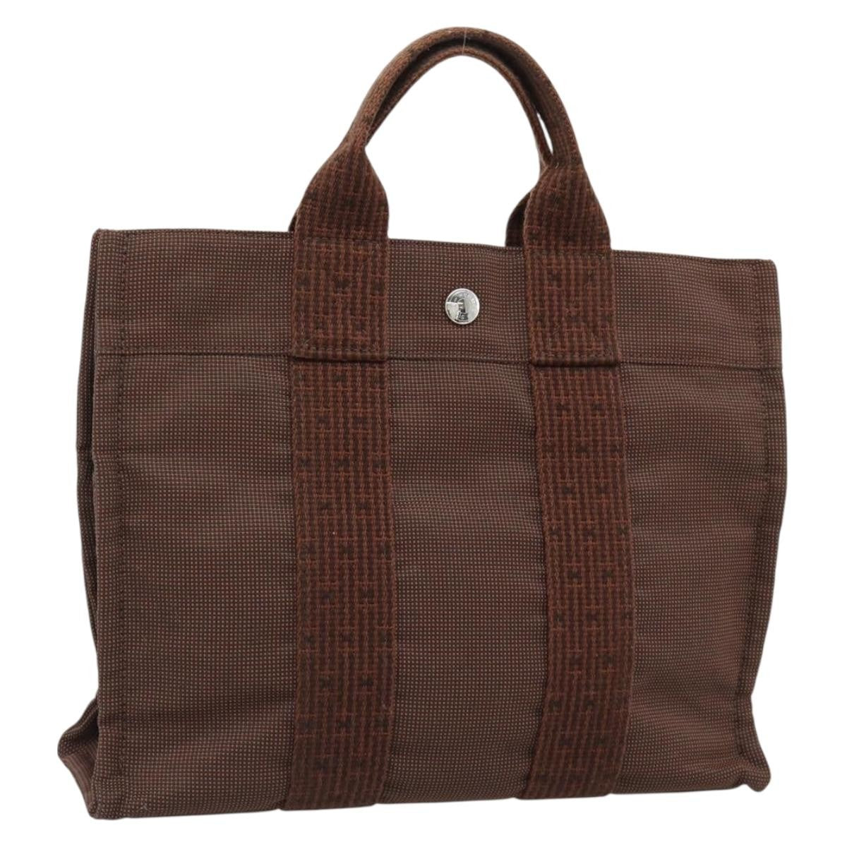Hermes Fourre-Tout Herline Fourre-Tout Herline Brown Canvas Tote Bag Bag (Pre-Owned)