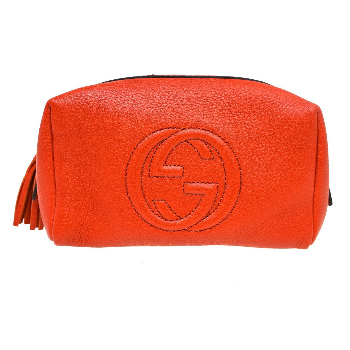 Gucci Pochette Leather Red Leather Clutche & Pouche Bag (Pre-Owned)