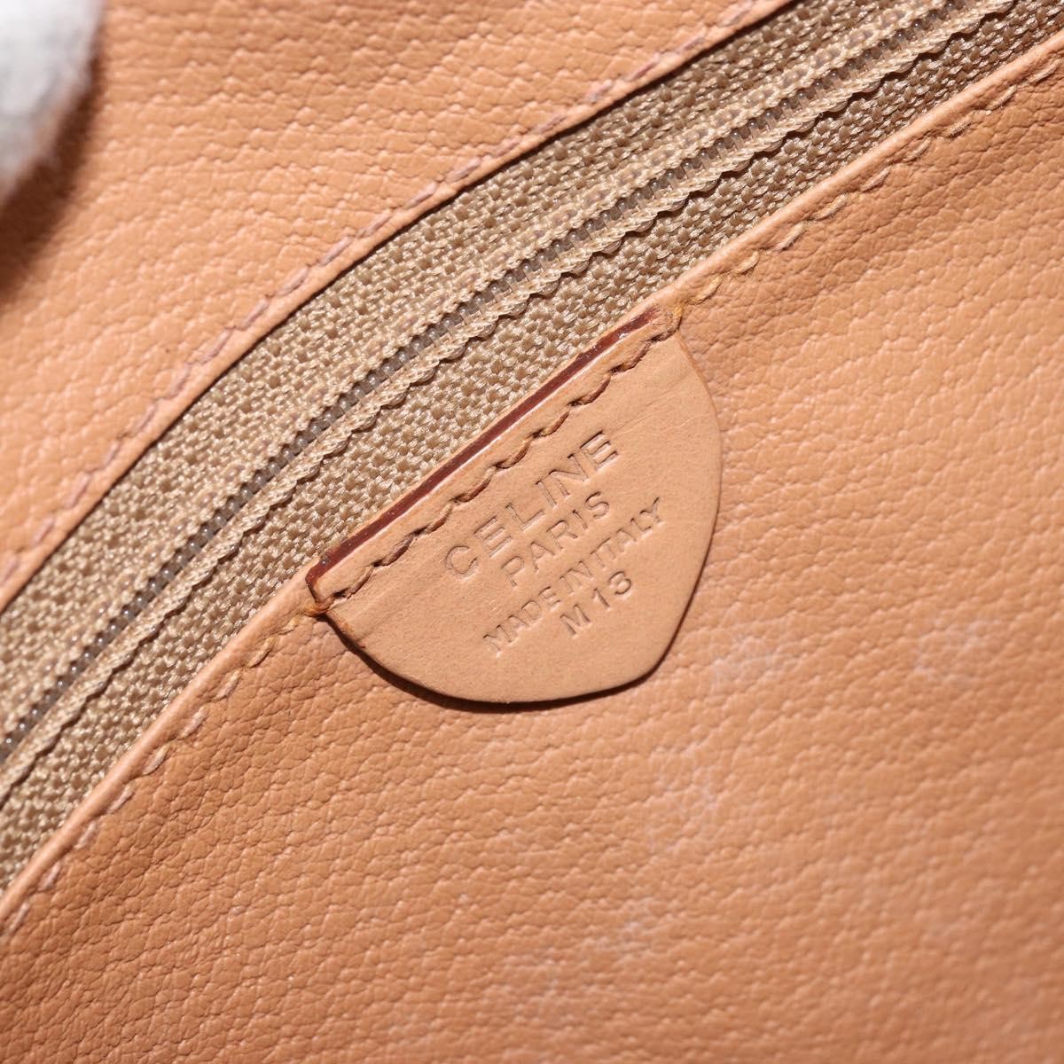 Celine Vintage Macadam Shoulder Bag Canvas And Leather Brown Canvas Shoulder Bag Bag (Pre-Owned)