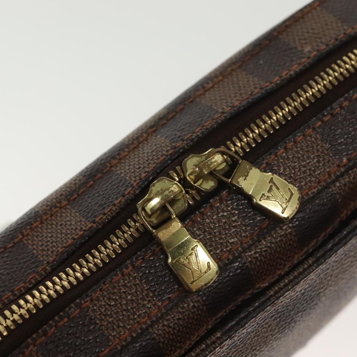 Louis Vuitton Geronimos Waist Bag Damier Brown Canvas Clutche & Pouche Bag (Pre-Owned)