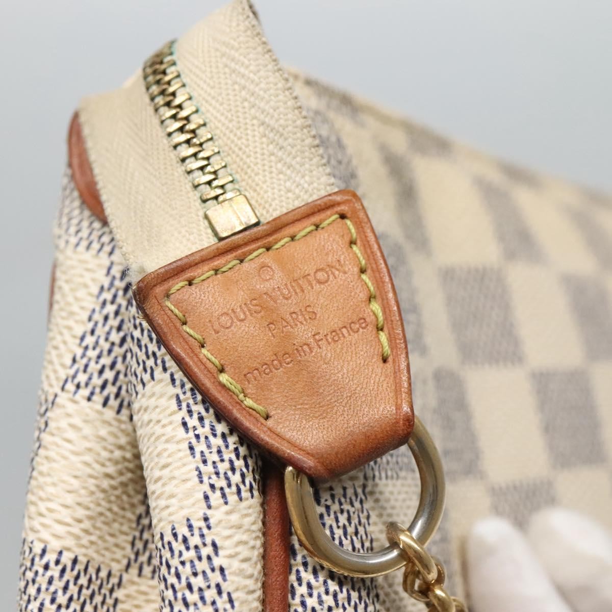 Louis Vuitton Eva Handbag Damier White Canvas Shoulder Bag Bag (Pre-Owned)