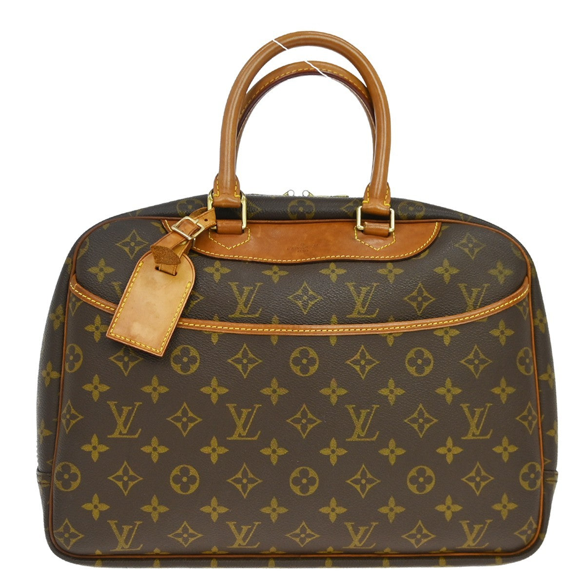 Louis Vuitton Deauville Handbag Monogram Canvas Brown Canvas Handbag (Pre-Owned)