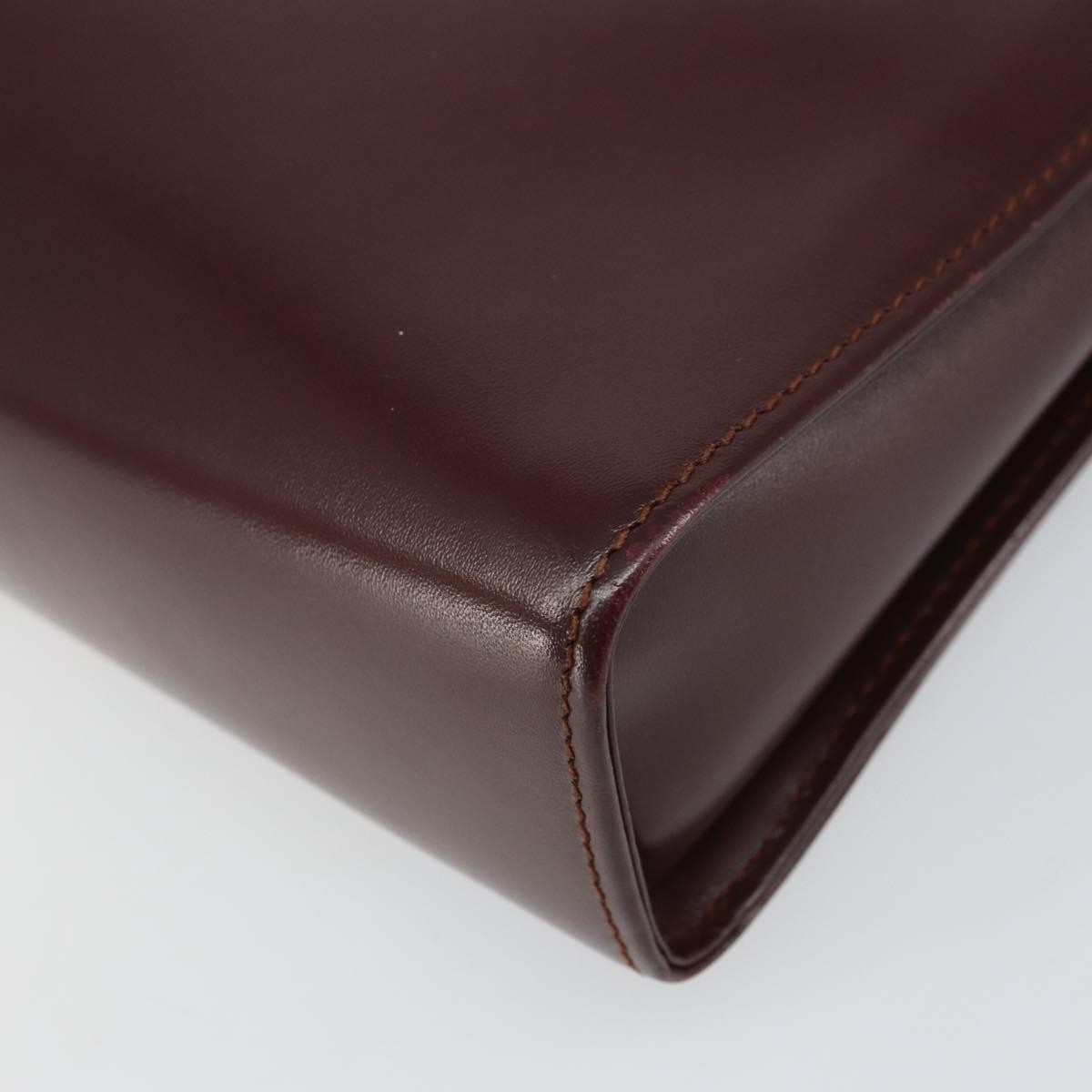 Cartier Must De Cartier Clutch Bag Leather Burgundy Leather Clutche & Pouche Bag (Pre-Owned)