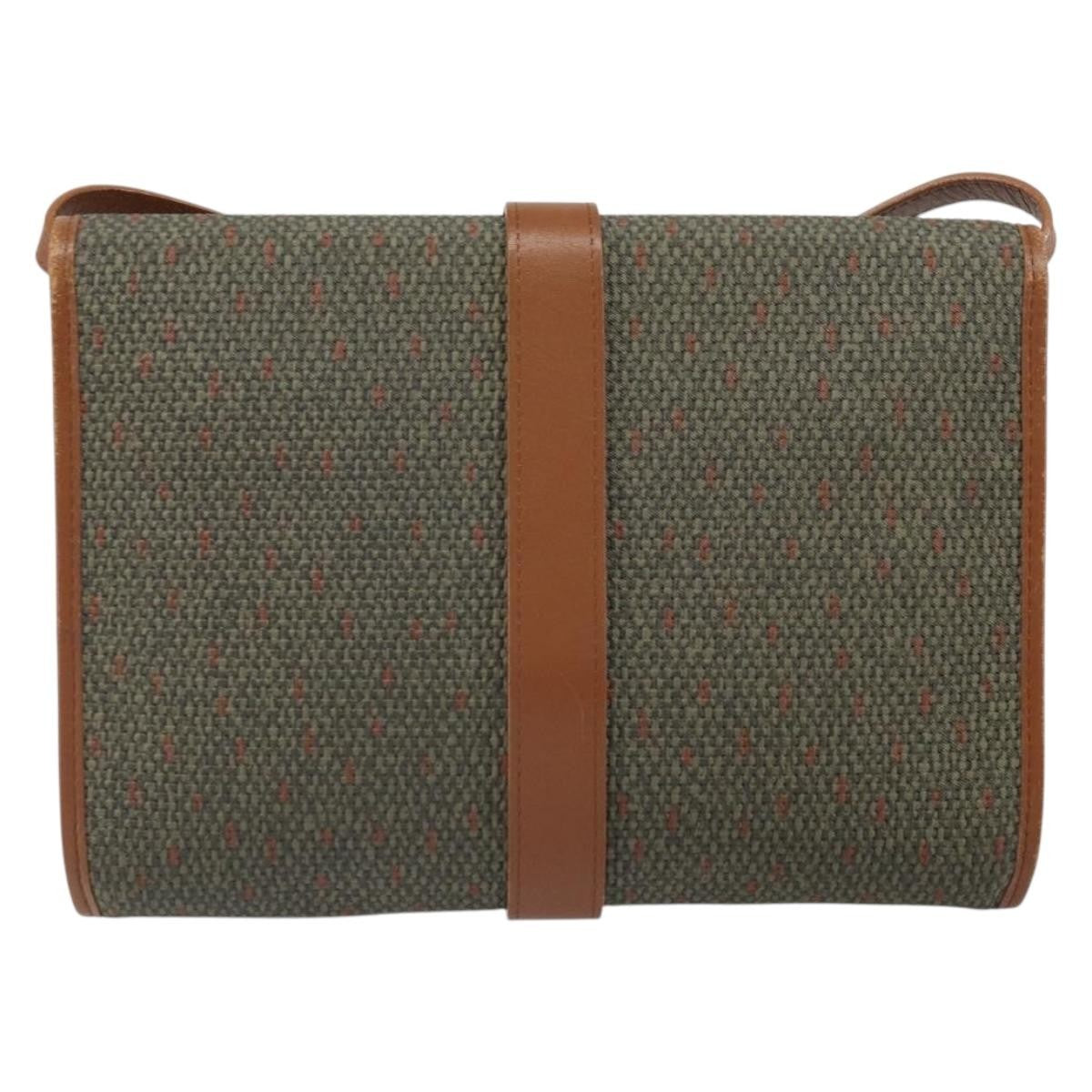 Saint Laurent Vintage Shoulder Bag Canvas Green Pvc Shoulder Bag Bag (Pre-Owned)