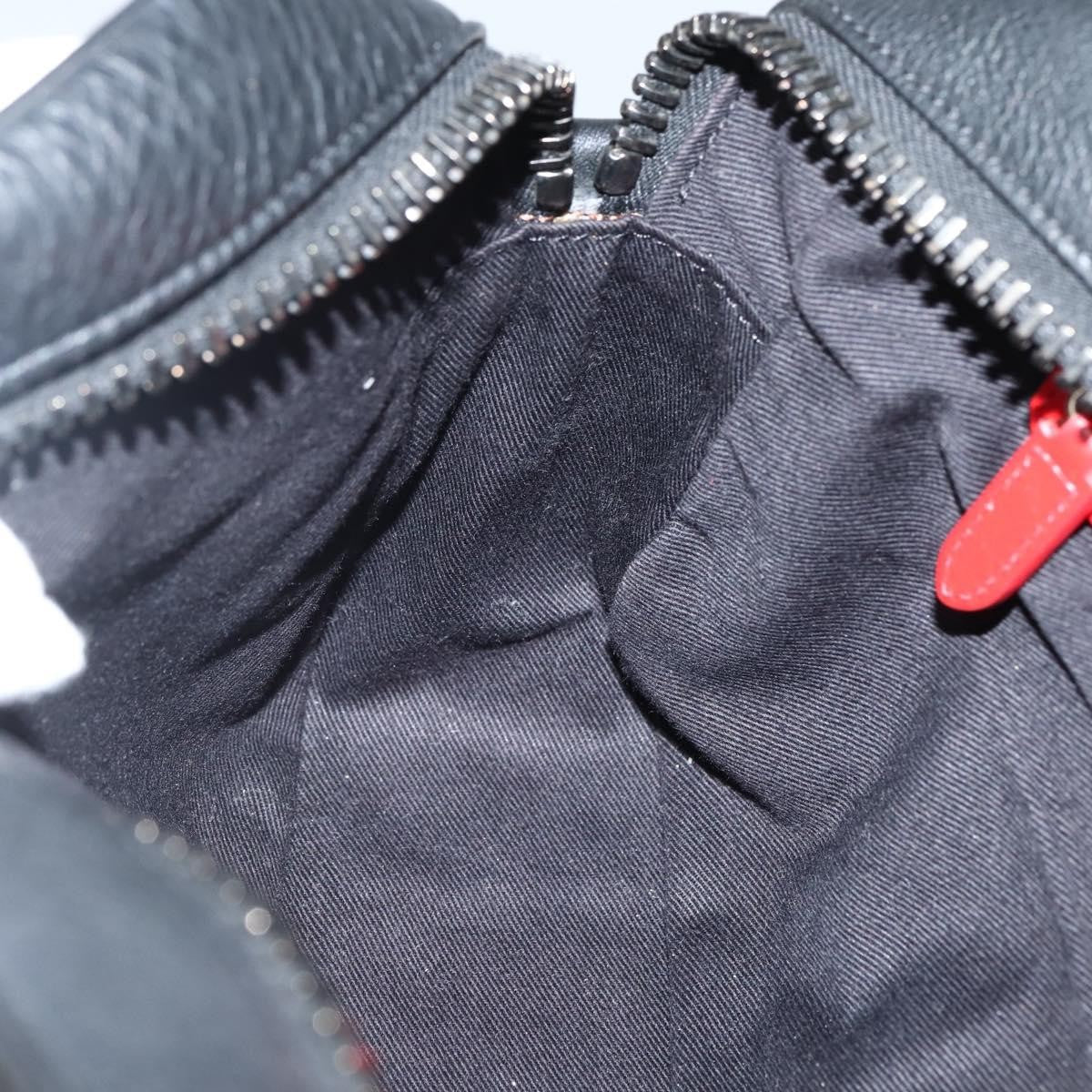 Christian Louboutin Loubiclutch Leather Black Leather Clutche & Pouche Bag (Pre-Owned)