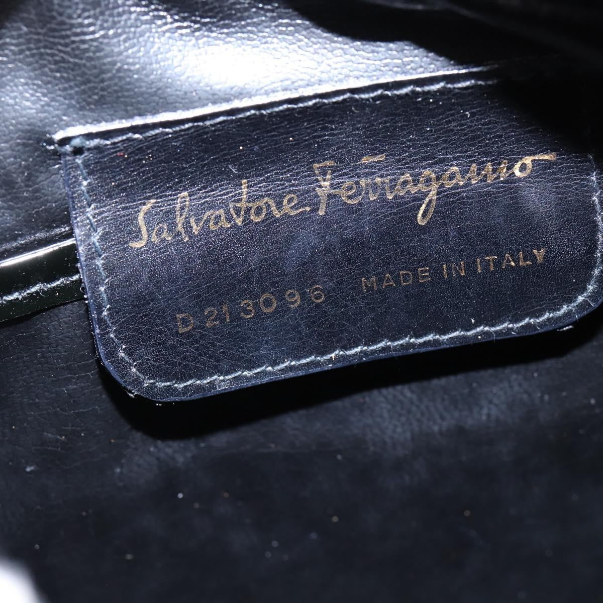 Salvatore Ferragamo Vara Bow Camera Shoulder Bag Patent Leather Black Patent_Leather Shoulder Bag Bag (Pre-Owned)