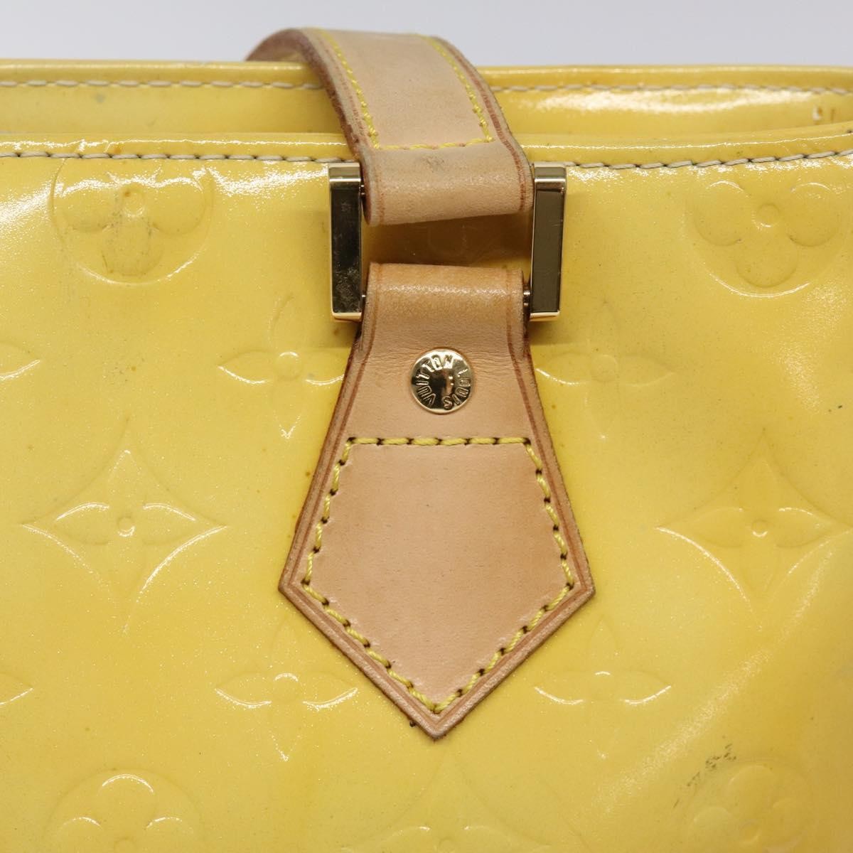 Louis Vuitton Houston Handbag Monogram Vernis Yellow Patent_Leather Handbag (Pre-Owned)