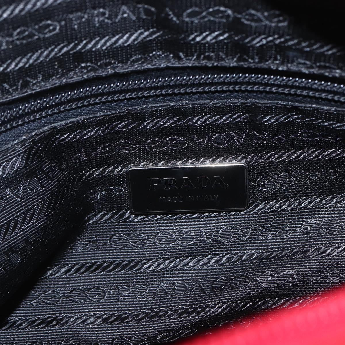 Prada Zip Buckle Messenger Bag Tessuto Red Nylon Shoulder Bag Bag (Pre-Owned)