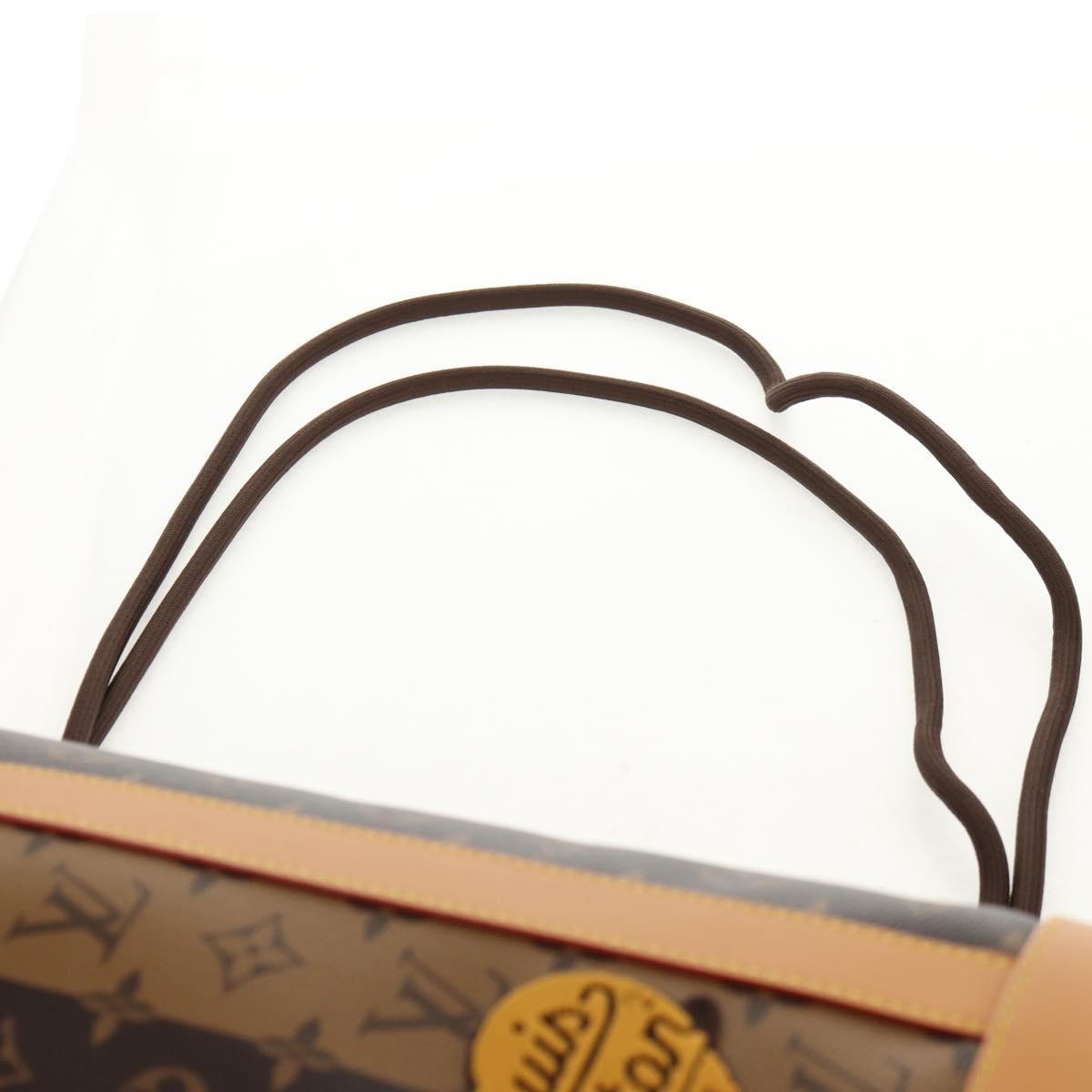 Louis Vuitton Nigo Randonnee Backpack Limited Edition Stripes Monogram Canvas Brown Canvas Shoulder Bag Bag (Pre-Owned)